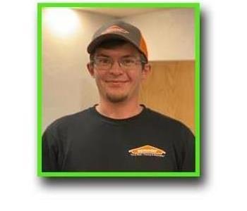 Picture of Austin Pitts SERVPRO Production Manager, male employee with hat on